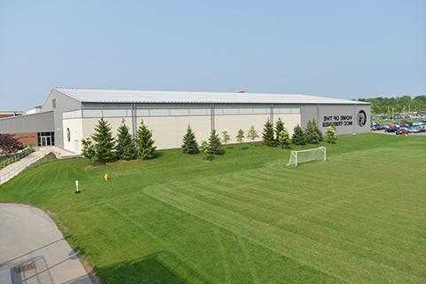 Exterior of the PAC athletic center